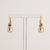 Medium Double Stone Leverback Earrings in "Cello Solo" - Yellow Gold