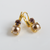 Medium Double Stone Leverback Earrings in "Cello Solo" - Yellow Gold