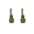 Medium Mineral Double Stone Leverback Earrings "Evergreen" *Custom*