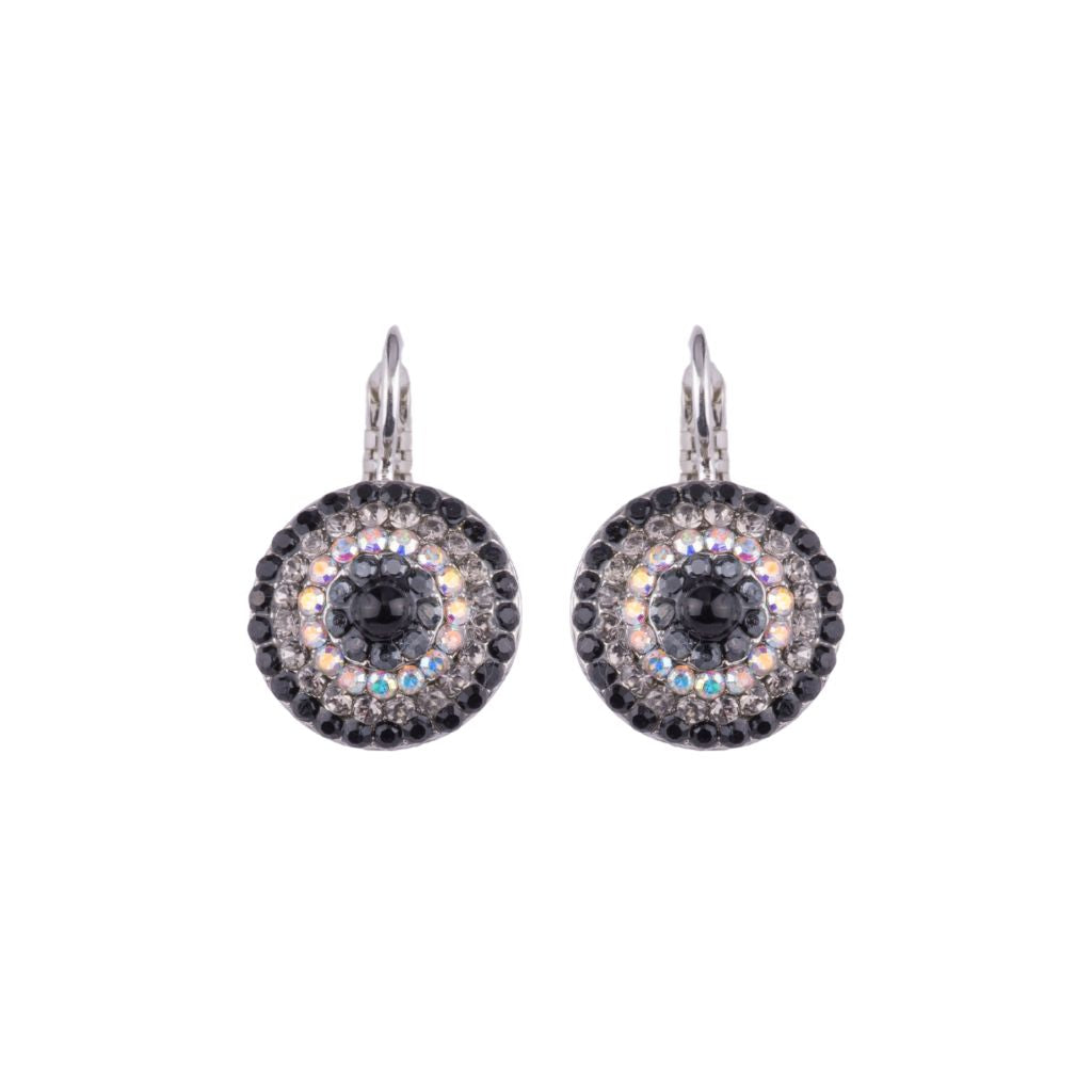 Extra Luxurious Pavé Leverback Earrings in "Tuxedo" *Custom*
