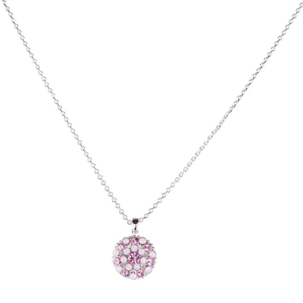 Guardian Angel Pendant in "Rosewater Light Pink" - Rhodium