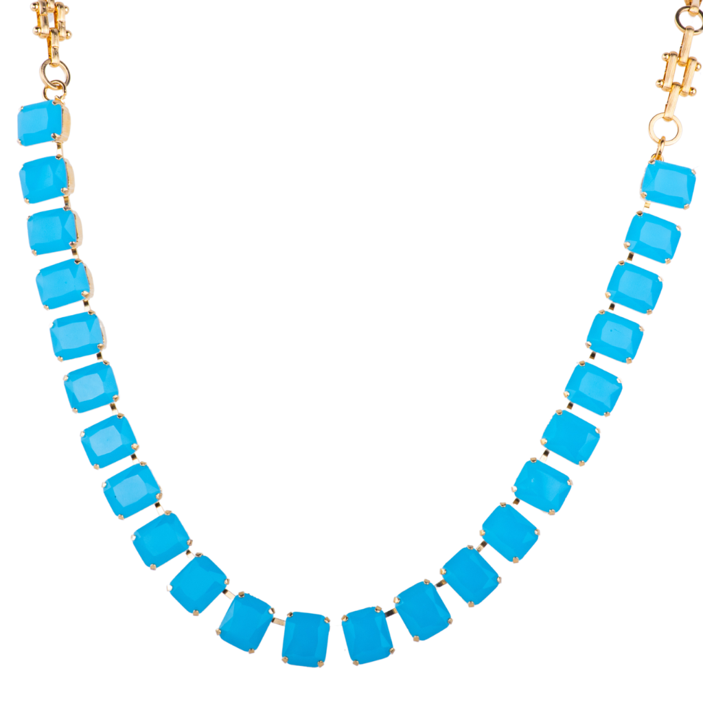 Large Emerald Necklace in "Blue Quartz" *Custom*