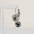 Cosmos Drop Earrings in "Obsidian Shores" - Rhodium