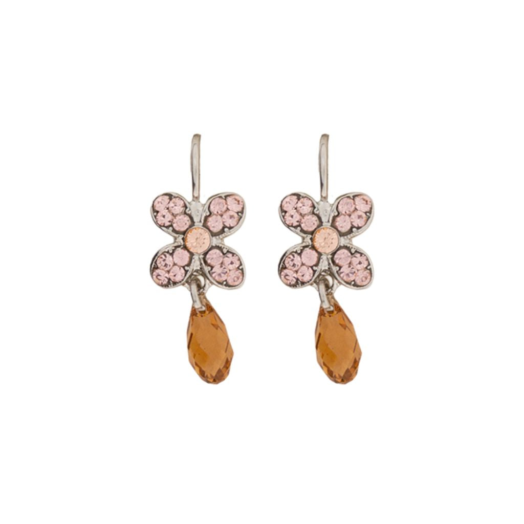 Wallflower Leverback Earrings in "Amaretto" *Custom*