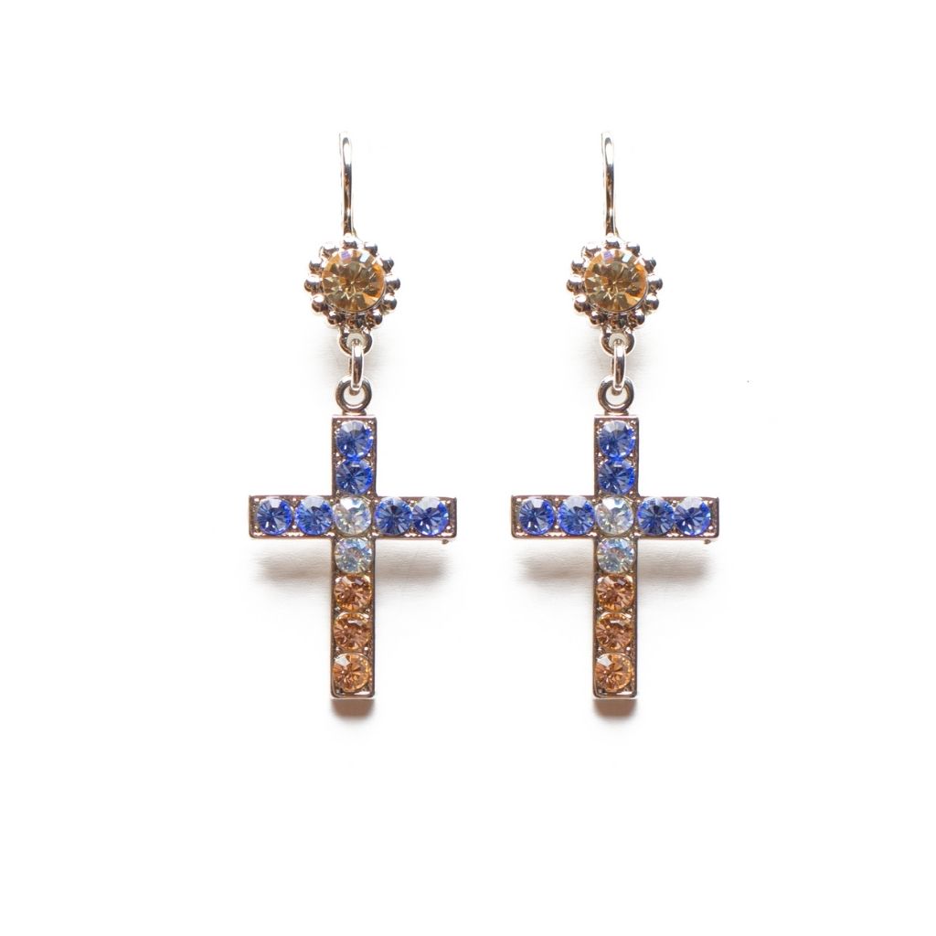 Cross Drop Earrings in "Sand Bar" *Custom*