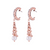 Hoop Earrings with Tassle Dangle in "Clear Pearl" - Rose Gold