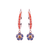 Hoop Earrings with Cosmo Dangle in "Kaleidoscope" - Rose Gold