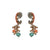 Hoop Earrings with Charm Dangle in "Mythical Dusk" - Rose Gold