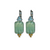 Extra-Luxurious Emerald and Trio Leverback Earrings in "Forget Me Not" *Custom*