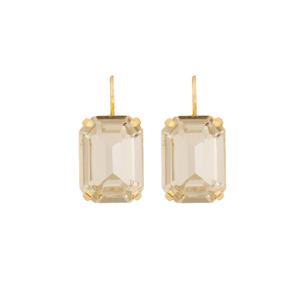 Extra-Luxurious Emerald Earrings in "Golden Shadow" - Yellow Gold