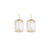 Extra-Luxurious Emerald and Trio Leverback Earrings in "Clear" *Custom*