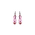 Long Oval Single Leverback Earring  in "Rose" - Rhodium