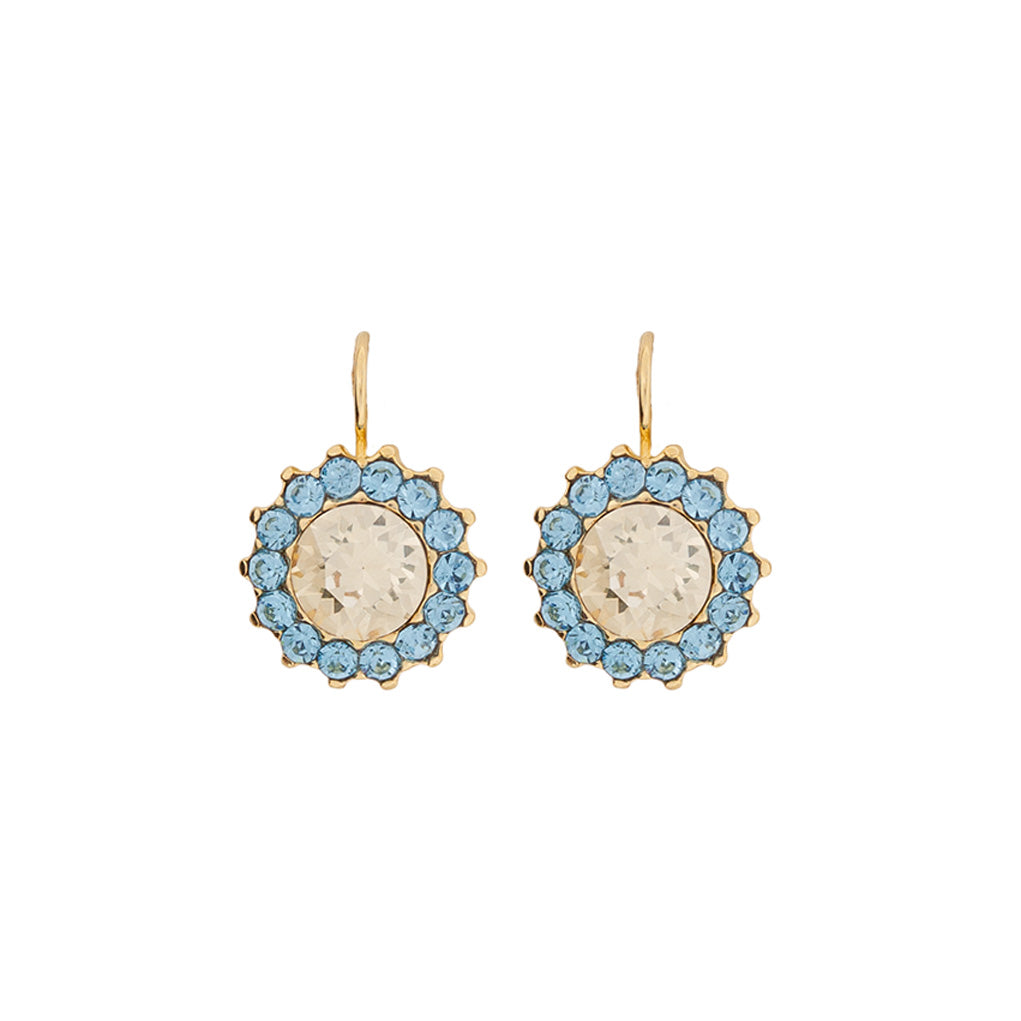Extra Luxurious Rosette Leverback Earrings in "First Toast" *Custom*