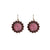 Extra Luxurious Rosette Leverback Earrings in "Cranberry Crush" *Custom*