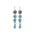Flower and Briolette Earring in "Crystal Blue" *Custom*