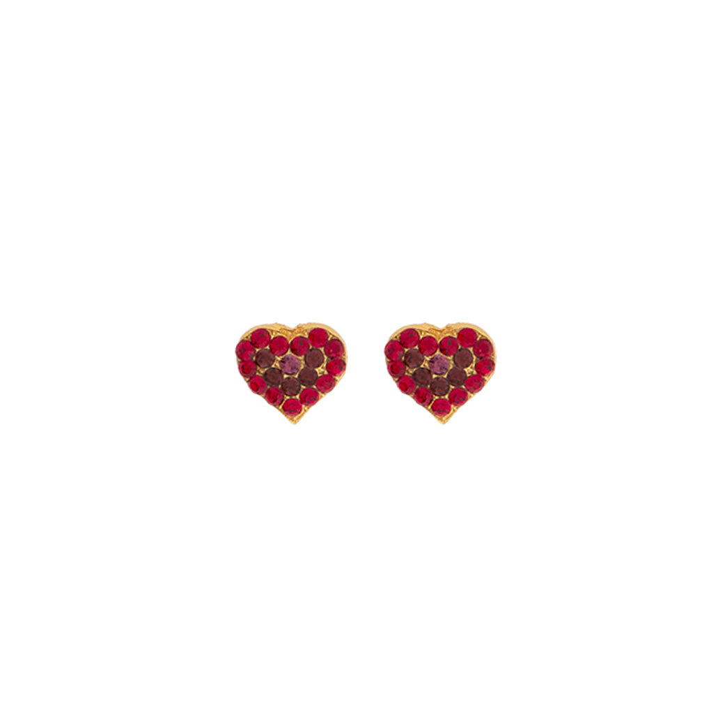 Petite Heart Earrings in "Cranberry Crush" *Custom*