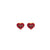 Petite Heart Earrings in "Cranberry Crush" *Custom*