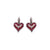 Embellished Heart Leverback Earrings in "Pearl Siam" - Antique Silver