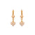 Flower and Heart Earrings in "Coated Pearl" *Custom*