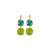 Small and Large Cushion Cut Earrings in "The Green Room" *Custom*