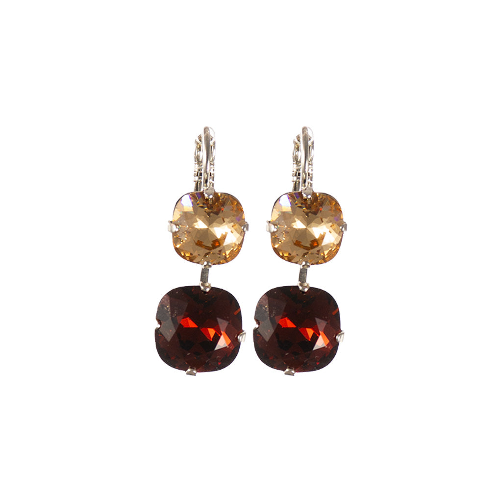 Small and Large Cushion Cut Earrings in "Velvet Encore" *Custom*