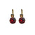 Double Round and Cushion Cut Leverback Earrings in "Bonfire" *Custom*