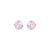 Cushion Cut Bridal Post Earrings in "Rose Water Opal" - Yellow Gold