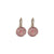 Small Pavé Leverback Earrings in "Flamingo" - Rhodium