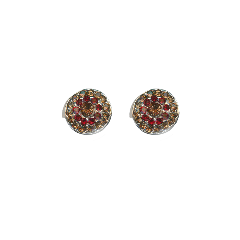 Small Pavé Leverback Earrings in "Bonfire" *Custom*