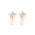 Star With Dangle Earring in "Clear Pearl" - Rhodium