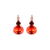 Medium Double Oval Stone Leverback Earrings "Pumpkin Spice" - Rose Gold