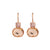 Medium Double Oval Stone Leverback Earrings "Amaretto" *Custom*