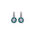 Medium Flower Earrings in "Holly" - Rhodium