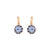 Medium Flower Leverback Earrings in "Morning Mist" - Yellow Gold