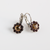 Medium Flower Earrings in "Velvet Encore" - Rhodium