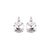 Extra Luxurious Single Stone Leverback Earring in "Clear" - Rose Gold