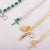 Petite Cross Pendant with Briolette (Choose Your Color)