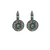 Medium Guardian Angel Leverback Earrings in "Forget-Me-Not" - Yellow Gold