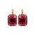 Extra Luxurious Halo Emerald Cut Earring in "Holiday" *Custom*