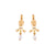 Medium Flower Filigree Earrings in "Pearl" - Yellow Gold
