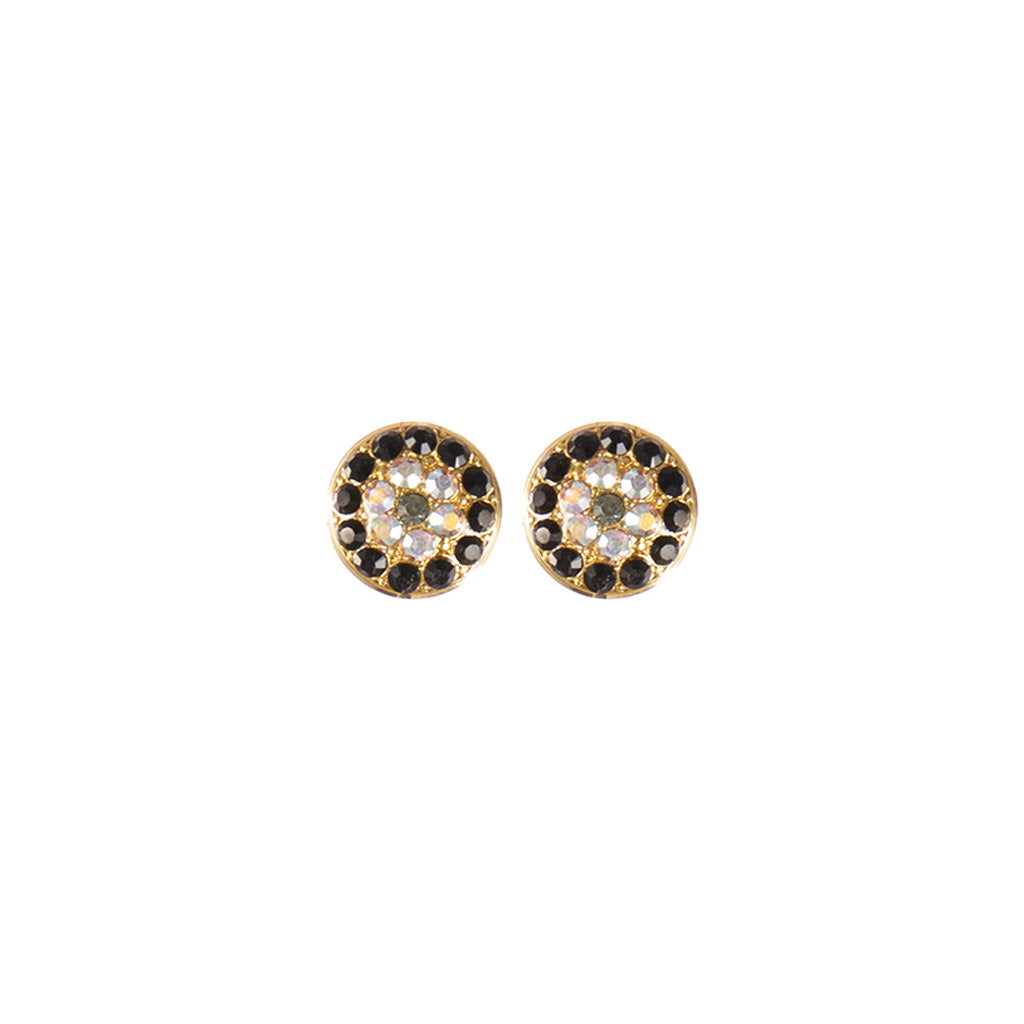 Pavé Round Petite Earrings in "Obsidian Shores" *Custom*