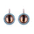 Extra Luxurious Halo Earrings in "Smoked Aquamarine" - Rhodium
