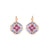 Medium Hexagon Cluster Earrings in "Happy Hour" - Rose Gold
