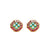 Medium Hexagon Cluster Earrings in "Coral Cove" - Yellow Gold