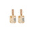 Embellished Emerald Leverback Earrings in "Champagne Kisses" *Custom*