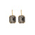 Large Emerald Leverback Earrings in "Black Diamond" *Custom*