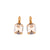 Emerald Cut Leverback Earrings in "Golden Shadow" - Yellow Gold