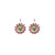 Aster Flower Earrings in "Parasol" - Rhodium