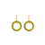 Petite Open Circle Leverback Earrings in "Olivine" *Custom*