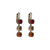 Petite Three Stone Leverback Earrings in "Bonfire" - Yellow Gold